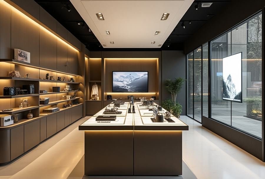 3D visualisation of a car showroom demonstration suite